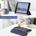 thumbnail image 6 of JETech Case for iPad Mini 5/4 (7.9-Inch 2019/2015 Model) with Pencil Holder, Clear Transparent Back Shell Slim Stand Shockproof Tablet Cover, Auto Wake/Sleep (Navy Blue), 6 of 7