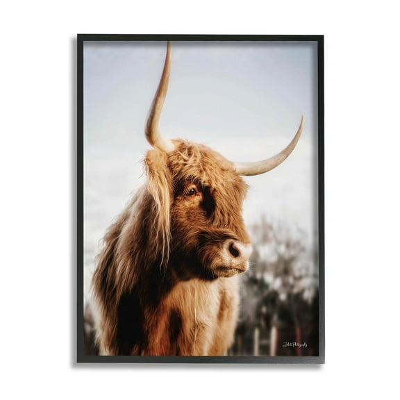 Cattle Gazing Rural Landscape Animals & Insects Photograph Black Framed Art Print Wall Art