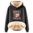 thumbnail image 1 of WILLBEST Sudadera con Capucha para Mujer, Otoño/Invierno, con Estampado Navideño de Letras, Gruesa y Cálida Mediana, 1 of 3