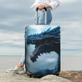thumbnail image 7 of Pofeuu Blue Thunder Storm Dragon Print Luggage Suitcase Cover Protector Luggage Washable Covers Aesthetic for 18/24/28/32 inch Luggage（No luggage included）-Large, 7 of 7