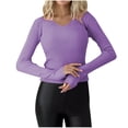 thumbnail image 2 of Annhoo Knitted Tops for Women Casual Slim V Neck Long Sleeve Pullover Shirts Fall Comfy Soft Sweater Blouses, 2 of 6