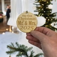 thumbnail image 5 of Ornament - 2025 Our First Christmas as Mr and Mrs - Raw Wood 3x3in, 5 of 6