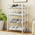 thumbnail image 4 of Kezqiaxn Shoe Rack for Front Door Entrance, Metal Shoe Racks Clearance, 4 Tier Shoe Organizer for Entryway, Household Shoe Holder Cabinet Storage Shoe Racks, Door Shoe Rack White, 4 of 5