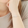 thumbnail image 2 of Personalized Planet Women's Sterling Silver Old English Angel Number Bracelet, 2 of 3