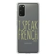 thumbnail image 1 of DistinctInk Clear Shockproof Hybrid Case for Galaxy S20 ULTRA / 5G (6.9" Screen) - TPU Bumper Acrylic Back Tempered Glass Screen Protector - I Speak French, 1 of 2