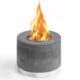 ZIB Tabletop Fire Pit Portable Fireplace Real Flame Burning Smokeless Ashless Indoor Outdoor Cement