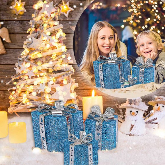 Christmas Lighting Present Package Decoration Outdoor Reading Lamp Clip on Battery Powe Sunset Projection Lamp Wireless Sprinkler System Cover Solar Lights for Fence Gardening Lights Indoor Garden