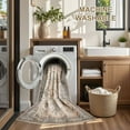 thumbnail image 4 of UERMEI 10'x12' Washable Large Area Rugs for Living Room,Vintage Floral Boho Printed Carpet, Non Slip Indoor Rugs for Bedroom Home Decor Carpets,with 6Pcs Rug Tape,Black/Sage/Brown, 4 of 11