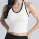 thumbnail image 2 of Tops Verde Oscuro para Mujeres Alta Elasticidad Ribbed Seamless Running Sports Top con Cojín de Pecho Integrado Daily, 2 of 5