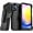 Black, variant on Samsung Galaxy A25 5G Case with Belt Holster, Kickstand, Black & Blue
