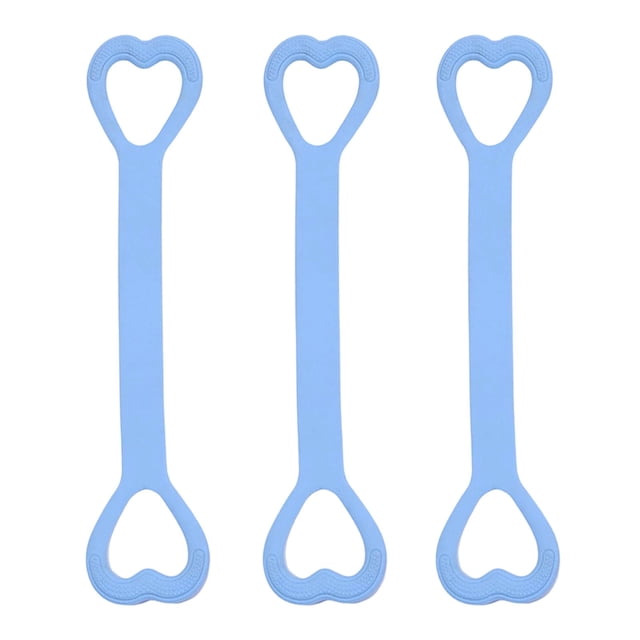 Set de Bandas de Resistencia con Mangos, Paquete de 3, Bandas Elásticas Portátiles para Brazos, Espalda, Hombros, Yoga, Pilates y Rehabilitación