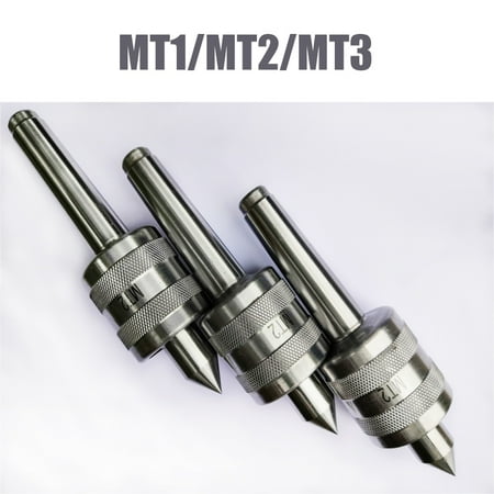 

SENRISE Live Centre Triple Ball Bearing for for High Speed Lathe and CNC Lathe Steel 40Cr MT1-MT3 Silver