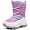 Purple-H0823, variant on Blikcon Girls Snow Boots Water-Resistant Slip Resistant Warm Winter Shoes (Little Kid/Big Kid)
