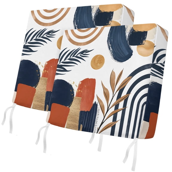 Outdoor Patio Cushion Covers 2 Pack Bohemian Patio Chair Cushion Covers with Ties and Zipper Waterproof Outdoor Seat Cushion Covers for Patio Furniture 22"x20"