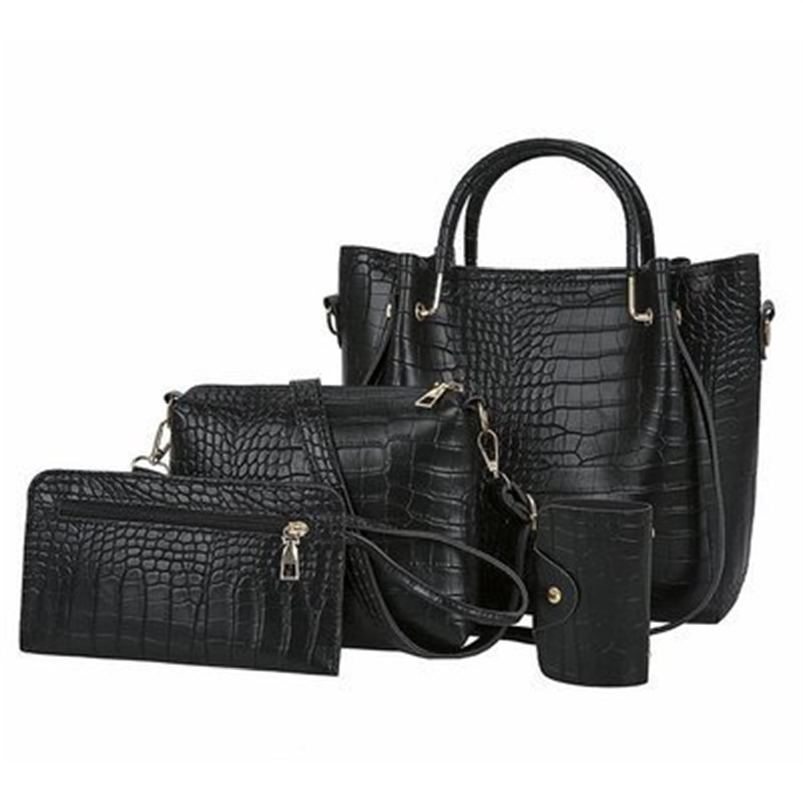 LAKUB Clearance Sale Womens Purse and Handbag 4Pcs Bag Set Tassel Tote Satchel Handle Shoulder Bag