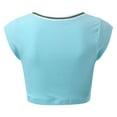 thumbnail image 5 of Kcodviy Womens V Neck Short 6X Top Sleeve Racer Back Tank 3X Workout Shirts Tops Halter Neck Crop Woman Top, 5 of 5