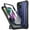 Navy Blue, variant on Poetic Revolution Case for iPhone 14, Heavy Duty Full Body Cover with Kickstand, Light Pink