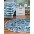 thumbnail image 5 of Unique Loom Aarhus Collection Area Rug - Vintage (5' 3" Round Blue/Gray), 5 of 7