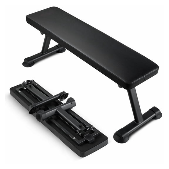 Flat Weight Bench, Foldable Strength Training Bench, 1000 LBS Capacity, Utility Workout Bench for Full Body Exercise, Home Gym Equipment