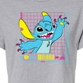 thumbnail image 3 of Disney - Lilo & Stitch - Neon Stitch - Juniors Cropped Cotton Blend T-Shirt, 3 of 5