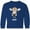 Royal Blue, variant on Inktastic Moo Cute Brown Holstein Cow Long Sleeve Youth T-Shirt