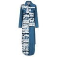 thumbnail image 3 of Oyyn Women's Loose Long Sleeve Shirt Dress, Casual Ankle Length Dress M, 3 of 6