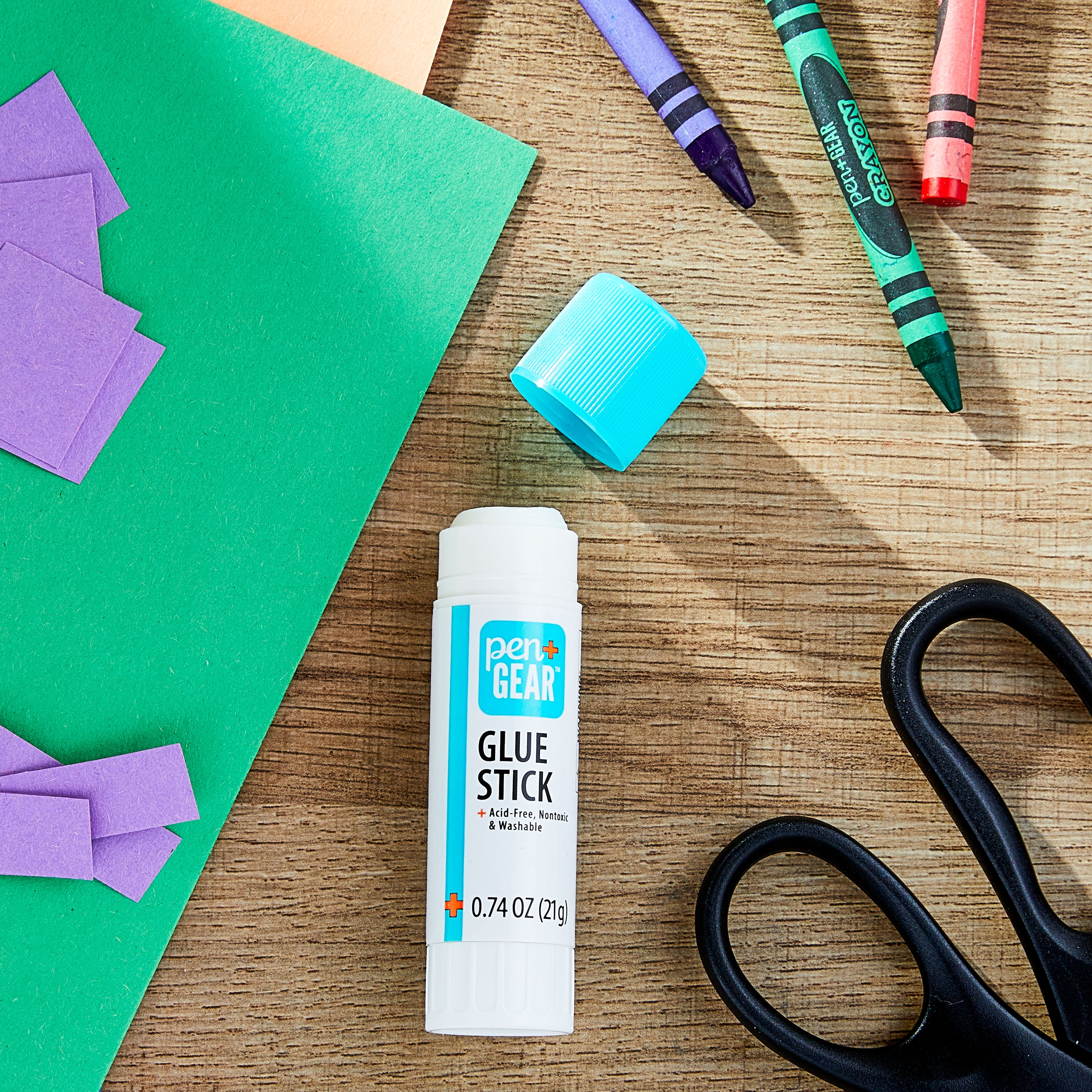 Pen+Gear All Purpose Jumbo School Glue Sticks, Washable, White, PVP, 3 Count (AP21-3) Dry In 3 Min