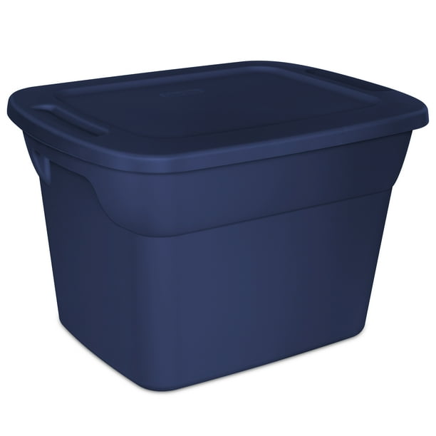 Sterilite 18-Gallon (68 L) Tote Box, Ultramarine - Walmart ...