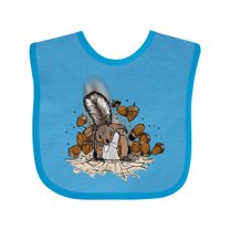 Inktastic Squirrel Superhero Landing with Acorns Boys or Girls Baby Bib