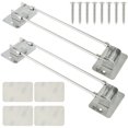 thumbnail image 2 of 2 Pcs Coin de Douche avec Support Rotatif à 180° Tige de Rangement d'Angle de Douche Rétractable Barre de Rangement d'Angle de Douche Robuste et Ajustable pour VR Campeur, 2 of 6
