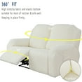 thumbnail image 6 of Eurhowing Recliner Sofa Slipcover for 2-Seater, Ultra-Stretch loveseat Couch Cover with Pockets, Anti-Scratch Furniture Protector, Off-White, 6 of 10