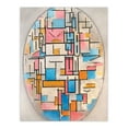 thumbnail image 3 of Artery8 Piet Mondrian Composition in Oval with Color Planes Framed Wall Art Print Home Décor A4, 3 of 4