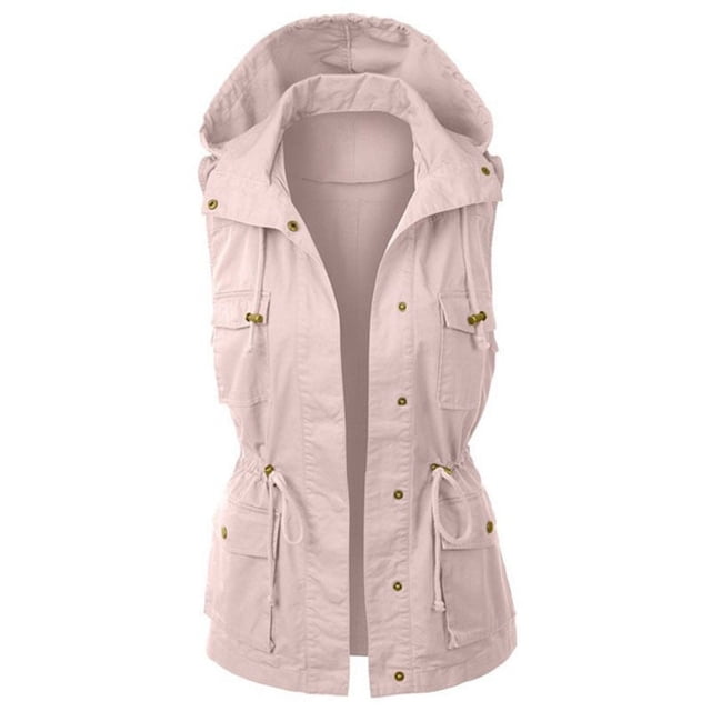 LSLJS Mode Gilet Sans Manches pour Femmes avec Poches, Veste Cardigan Décontractée Polyvalente, Gilets d'Extérieur pour Femmes