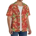 thumbnail image 4 of Sigee Strawberry Print Men's Shirts Casual Button Down Short Sleeve Summer Beach Shirt Hawaiian Vacation Shirts Tee Shirt-Small, 4 of 7