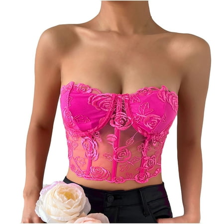 

Umitay Spliced Three-dimensional Flower Steel Ring Wrapped Breast Fishbone Slim Vest Embroidery Lingerie