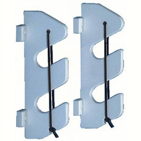 Teak Isle Manufacturing 25707; 2 Rod Holder W/ Bunji and Bracket White