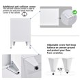 thumbnail image 6 of Veryke Industrial 2 Glass Door Metal TV Stand for TVs up to 55 Inches, White, 6 of 7