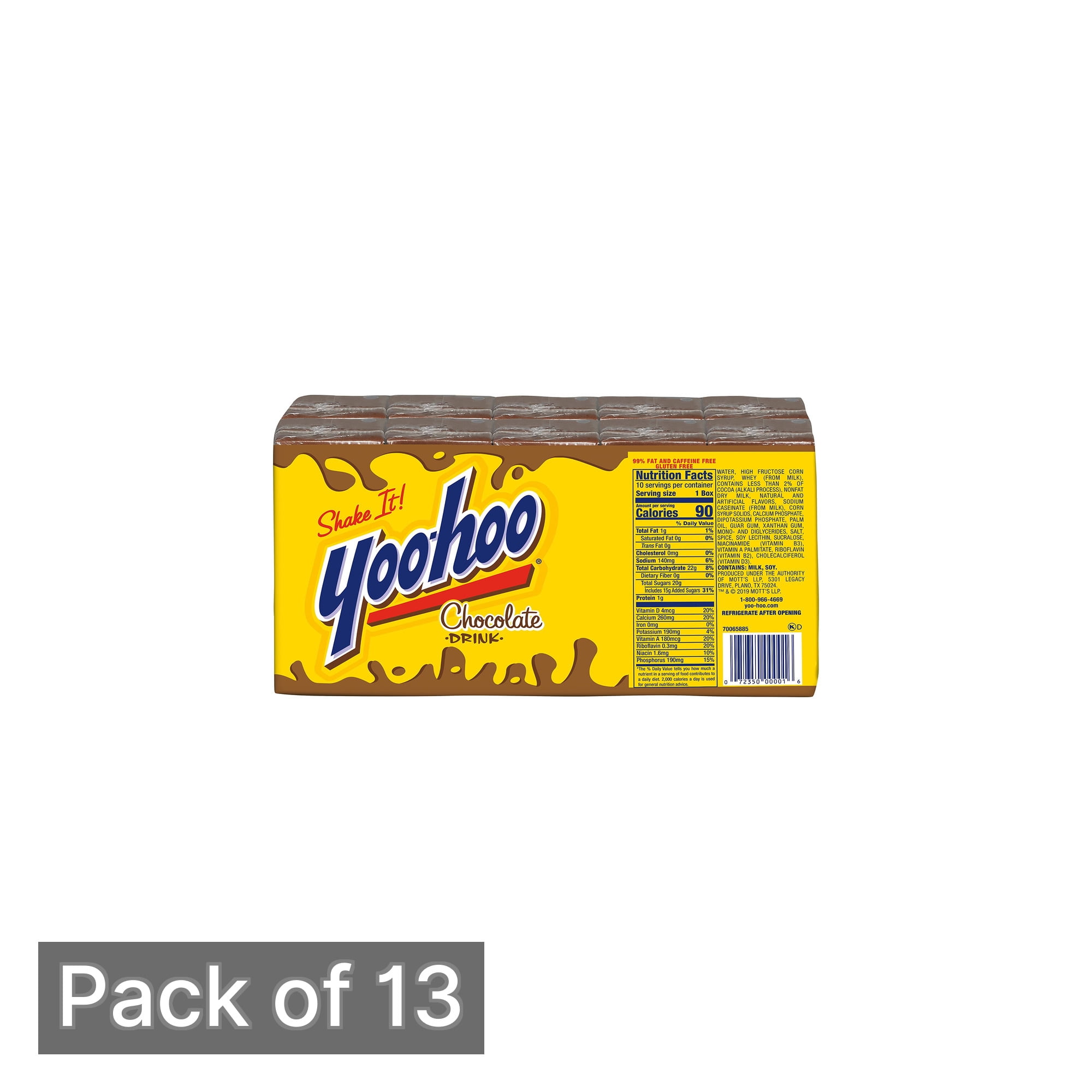 Yoo-Hoo Chocolate Drink 10-Count 6.5 fl oz Box (Pack of 13)