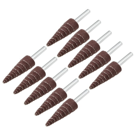 

16mm Cone Shape Abrasive Flap Wheel 1/4 Shank for Deburring Sanding Polishing 320 Grit 10pcs