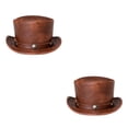thumbnail image 3 of Cateissary Sombrero de copa elegante para disfraz de mago, boda victoriana, PU, Showman para niños Type1 NO1, 3 of 6