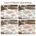 thumbnail image 7 of ODIKA 9'x12' Washable Area Rug Boho Delicate Botanical Scattered Motifs Shaggy Look Pink Solid Refined for Great Room, Indoor Concept, Large Living Low Pile, Flatwoven, 7 of 7