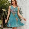 thumbnail image 7 of WORLD MAP Print, World Chart Sleeveless Dress Women Summer Evening Dresses Ladies Sundress, 7 of 7