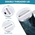 thumbnail image 3 of Yayeee 40oz Stainless Steel Tumbler with Straw and Handle Double-Wall Insulated Travel Water Bottle, Black Marble, 3 of 8