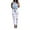 White, variant on Women's Pants Petite Dressy Mid Waisted Hole Denim Jeans Stretch Slim Calf Length Jeans Trousers
