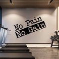thumbnail image 1 of Adhesivo de pared extragrande para gimnasio, sin dolor, sin ganancia, cita inspiradora, decoración artística enorme de 56 x 120 cm, cartel de ejercicio físico (negro) JAMW Sencillez, 1 of 5