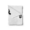 thumbnail image 2 of Cat Soft Flannel Fleece Throw Blanket, Bold Meow Typography with a Funny Kitten Peaking with Paws, Cozy Plush for Indoor and Outdoor Use, 50" x 60", Charcoal Grey Yellow, by Ambesonne, 2 of 5