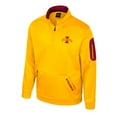 thumbnail image 2 of Men's Colosseum Gold Iowa State Cyclones Mainframe Quarter-Zip Fleece Jacket, 2 of 3