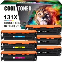 Cool Toner 6-Pack Compatible Toner Replacement for HP CF210X LaserJet Pro 200 Color M251n M251nw, MFP M276n M276nw Printer Ink 3x Black, Cyan, Magenta, Yellow