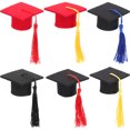 thumbnail image 2 of 6pcs Graduation Hat Bottle Covers Mini Graduation Caps with Tassel Wine Bottle Cover, 2 of 8