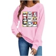 thumbnail image 2 of Livrdious Spooky Season Sweatshirts Womens Ghost Pumpkin Graphic Sweatshirt Crew Oversized Pullover Sweatshirt, 2 of 6